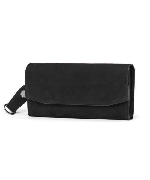 CIE(シー)/シー 長財布 CIE FOLK LONG WALLET 財布 ロングウォレット かぶせ 本革 レザー 小銭入れあり 032250/ブラック