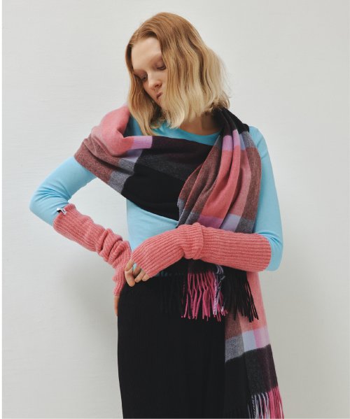 【elegancese / エレガンセーゼ】check wave マフラー ストール ピュアカシミヤ カシミヤ100% フリンジ 大判 チェックEL－05 マフラー・スカーフ・ストール EI2778195675(21450円)