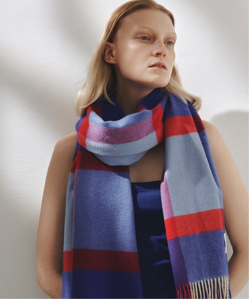 【elegancese / エレガンセーゼ】check wave マフラー ストール ピュアカシミヤ カシミヤ100% フリンジ 大判 チェックEL－05 マフラー・スカーフ・ストール EI2778195675(21450円)