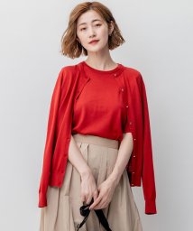 NIJYUSANKU（SMALL SIZE）(23区（小さいサイズ）)/【洗える/アンサンブル対応】サステナブルウール カーディガン/レッド系