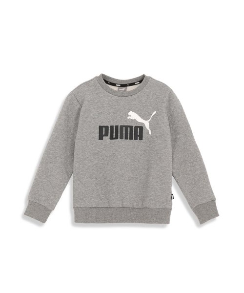 PUMA(プーマ)/キッズ ボーイズ ESS+ 2 COL ビッグロゴ クルースウェット 120－160cm/MEDIUMGRAYHEATHER