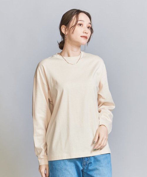 BEAUTY&YOUTH UNITED ARROWS(ビューティーアンドユース　ユナイテッドアローズ)/【WEB限定】フィッシュ ロングスリーブ Tシャツ －MADE IN JAPAN－/SHERBET