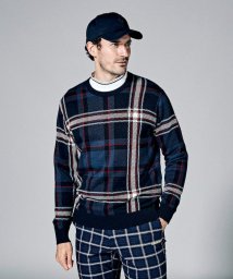 Munsingwear(マンシングウェア)/タータンチェックKinloch Andersonクルーネックセーター【アウトレット】/ネイビー×ブルー