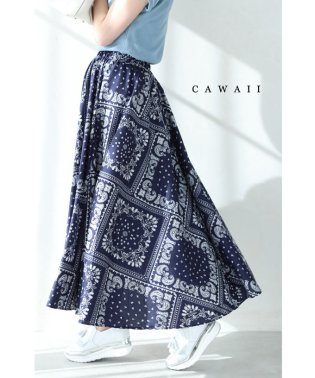 CAWAII/ひらり軽やかに舞うスカーフ柄ロングスカート/505520068