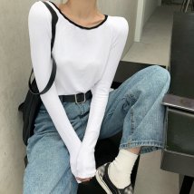 miniministore(ミニミニストア)/長袖Tシャツ レディース秋服 カットソー/ホワイト