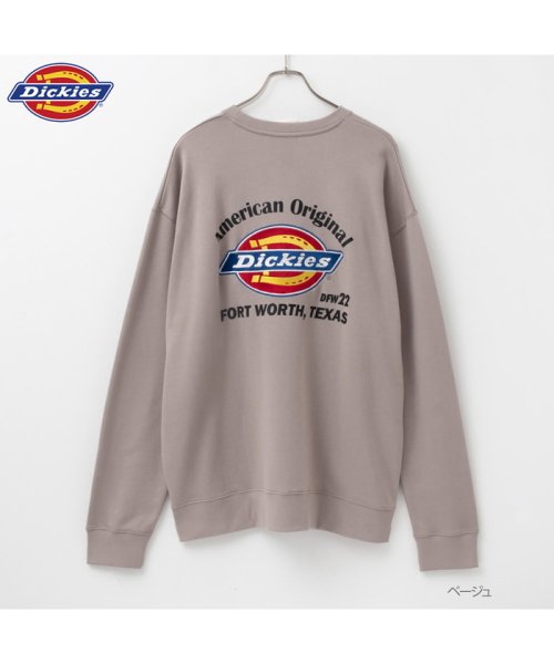 MAC HOUSE(men)(マックハウス（メンズ）)/[大きいサイズ] Dickies ディッキーズ 裏毛グラフィックトレーナー キングサイズ 3478－6531KG/ベージュ