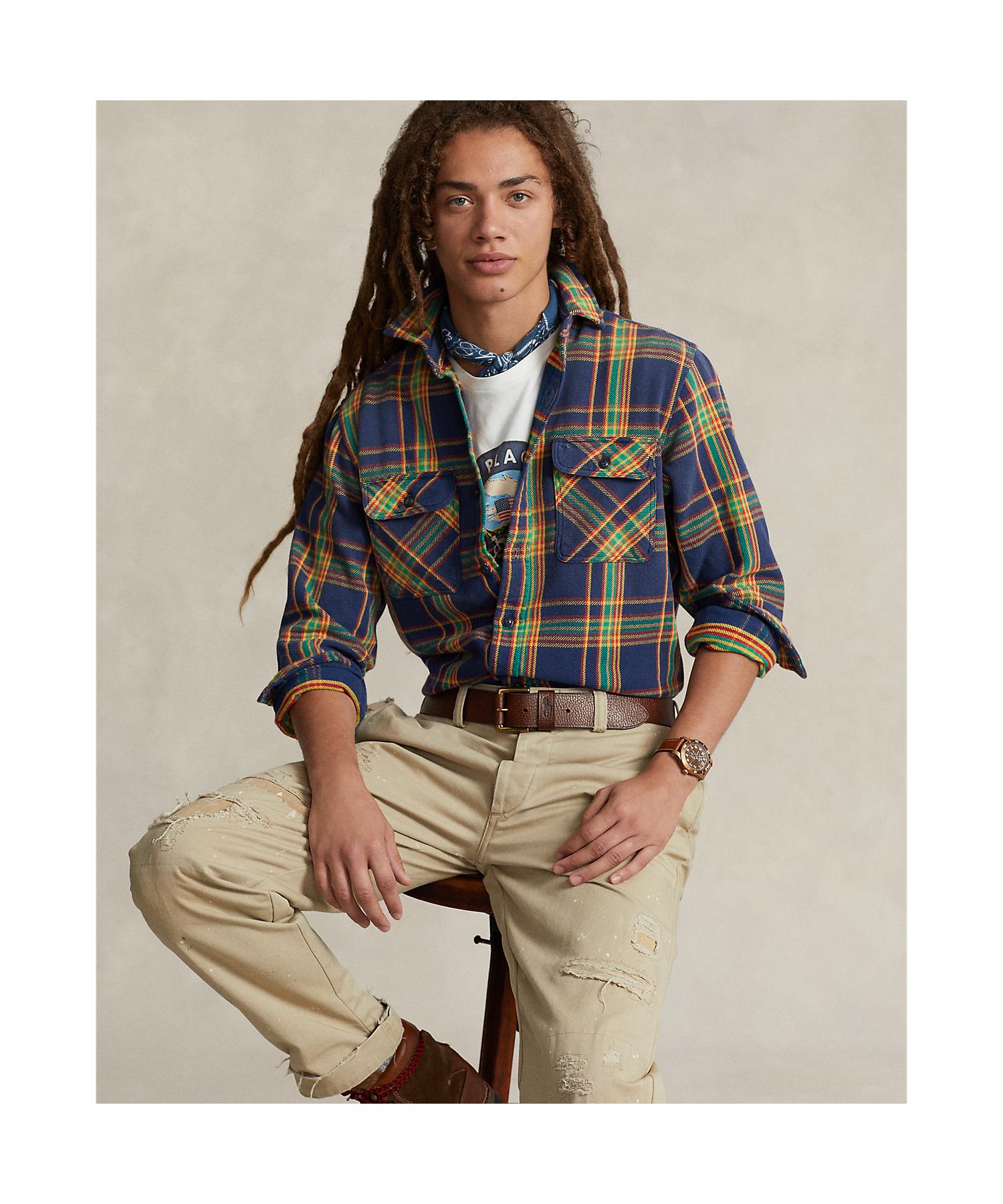 カスタム フィット プラッド フランネル ワークシャツ(505571513)|HANKYU MEN'S / 阪急メンズ