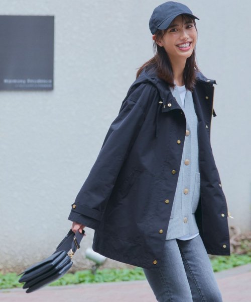 【洗える/撥水加工】ブライトウェザークロス フーテッド アウター ブルゾン R2171159962(16606円)