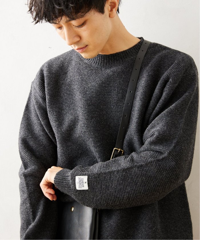 HAMILTON WOOL ガーター クルーネックニット