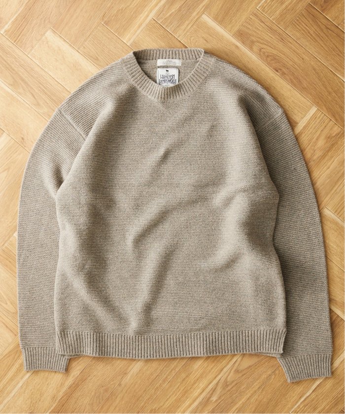 HAMILTON WOOL ガーター クルーネックニット