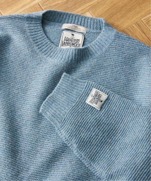 JOURNAL STANDARD relume Men's(ジャーナルスタンダード　レリューム　メンズ)/HAMILTON WOOL ガーター クルーネックニット/ブルーA