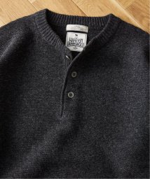 JOURNAL STANDARD relume Men's(ジャーナルスタンダード　レリューム　メンズ)/HAMILTON WOOL ガーター ヘンリーネックニット/ブラックA