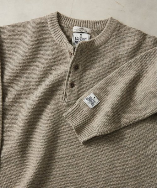 JOURNAL STANDARD relume Men's(ジャーナルスタンダード　レリューム　メンズ)/HAMILTON WOOL ガーター ヘンリーネックニット/グレーA