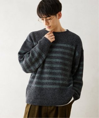 JOURNAL STANDARD relume Men's/モールワッフルボーダー クルーネックニット/505572048