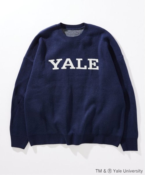 JOURNAL STANDARD(ジャーナルスタンダード)/【YALE for JOURNAL STANDARD】別注 クルーネックニット/ネイビー