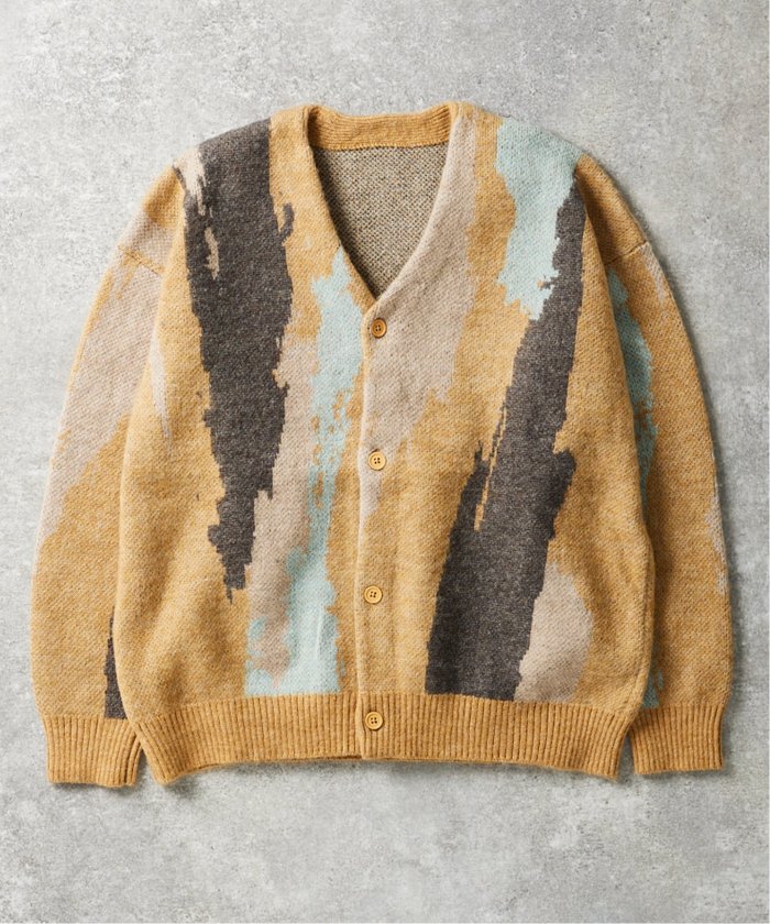 モヘヤミックス スプラッシュ ジャカードカーディガン(505572265
