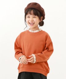 devirock(デビロック)/重ね着風フリル スウェットトレーナー 子供服 キッズ 女の子 トップス パーカー トレーナー 綿100% 吸汗 裏毛/その他