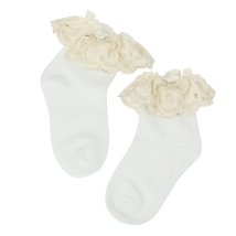 BACKYARD FAMILY(バックヤードファミリー)/女の子 フォーマル 靴下 刺繍リボン gsocks4115/ホワイト