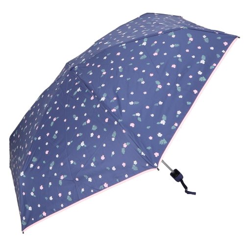 BACKYARD FAMILY(バックヤードファミリー)/折り畳み傘 晴雨兼用 軽量 花柄 yumb5086/ネイビー