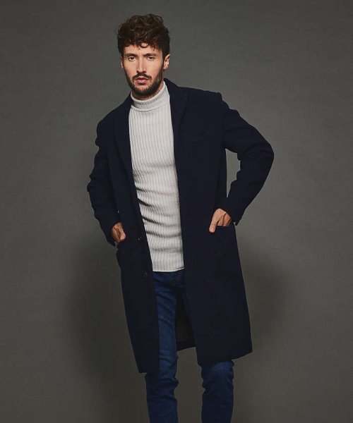 【23A/W】ピークドラペル チェスターコート モデル：H182 B89 W73 H90