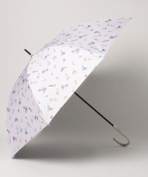 estaa(エスタ)/晴雨兼用日傘　ストライプフラワー/ペールピンク