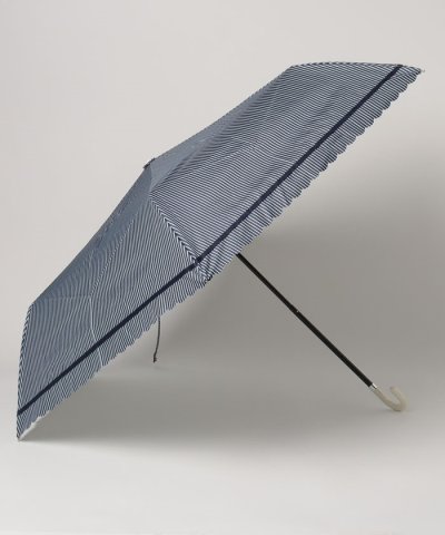 晴雨兼用折りたたみ日傘　ストライプ