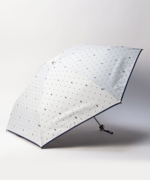 POLO RALPH LAUREN(umbrella)(ポロラルフローレン（傘）)/晴雨兼用折りたたみ日傘　ドット/オフホワイト