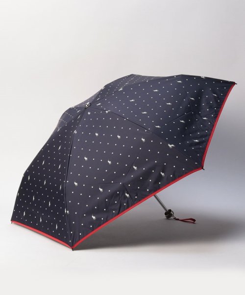 POLO RALPH LAUREN(umbrella)(ポロラルフローレン（傘）)/晴雨兼用折りたたみ日傘　ドット/ディープブルー