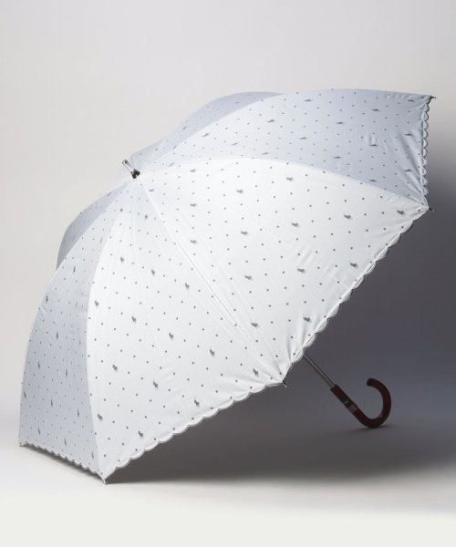 POLO RALPH LAUREN(umbrella)(ポロラルフローレン（傘）)/晴雨兼用日傘　ストライプドット/ライトグレー