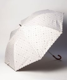 POLO RALPH LAUREN(umbrella)(ポロラルフローレン（傘）)/晴雨兼用折りたたみ日傘　ストライプドット/ベージュ