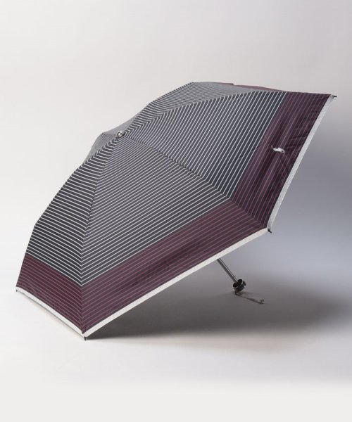 POLO RALPH LAUREN(umbrella)(ポロラルフローレン（傘）)/晴雨兼用折りたたみ日傘　ボーダー/ディープブルー