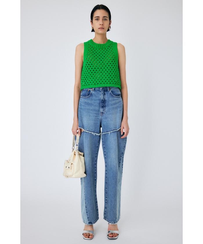 CUT OUT WIDE STRAIGHT(505572485) | マウジー(moussy) - MAGASEEK