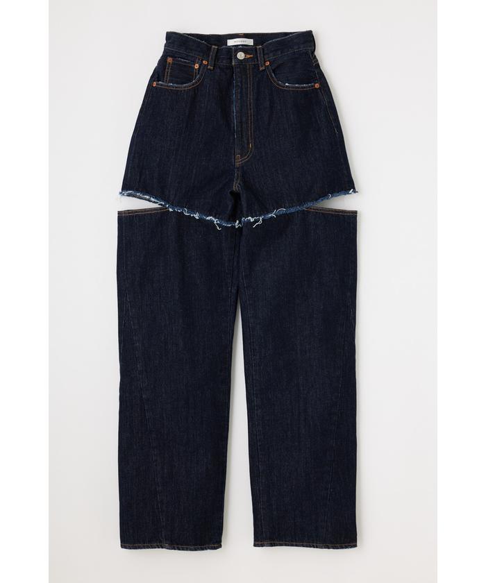 MOUSSY新品未使用】CUT OUT WIDE STRAIGHT24inch