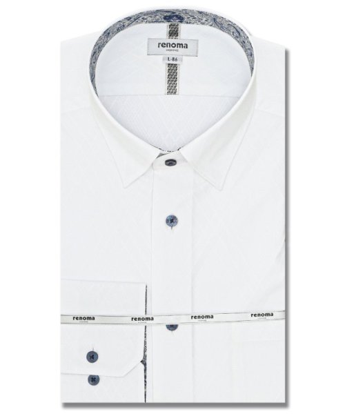 TAKA-Q(タカキュー)/形態安定 スタンダードフィット ショートスナップダウン 長袖 シャツ メンズ ワイシャツ ビジネス yシャツ 速乾 ノーアイロン 形態安定/ホワイト