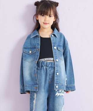 ANAP KIDS/APKダメージデニムGジャン【セットアップ着用可】/505572707