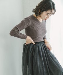 ITEMS URBANRESEARCH(アイテムズ アーバンリサーチ（レディース）)/『洗濯可』モチモチVネックニット/CHA