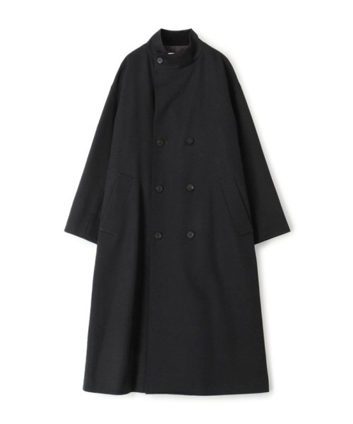 ウールギャバジンスタンドカラー トレンチコート 