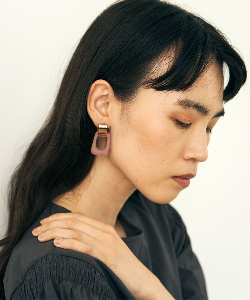 marjour(マージュール)/ROUND SQUARE PIERCE/ピンク