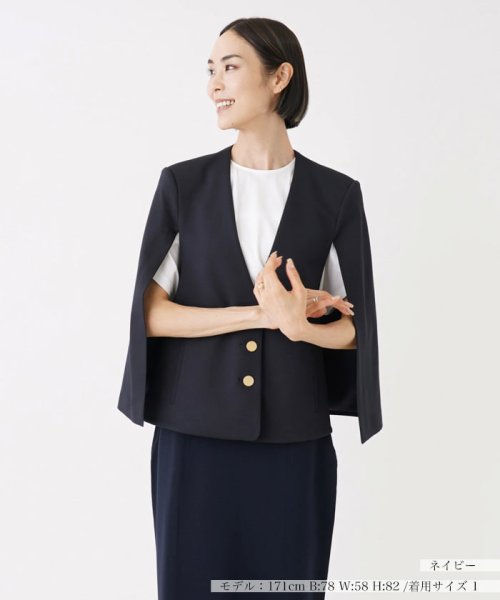 【小林ゆりさん着用】ケープ風ジャケット【NEMIKA×Number】 