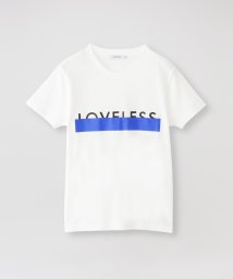 LOVELESS　WOMEN(ラブレス　ウィメンズ)/カラーラインロゴTシャツ/サックスブルー