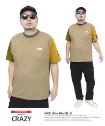 one colors/LOGOS PARK(ロゴス パーク) 半袖 Tシャツ メンズ 大きいサイズ ボックス ロゴ プリント クルーネック カットソー アウトドア ミリタリー 半袖T/505570936