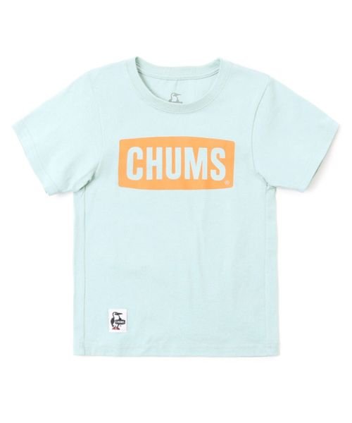 CHUMS(チャムス)/KIDS CHUMS LOGO T－SHIRT (キッズ チャムス ロゴ Tシャツ)/LTBLUE