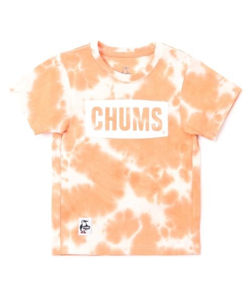 CHUMS(チャムス)/KIDS CHUMS LOGO T－SHIRT (キッズ チャムス ロゴ Tシャツ)/ORANGETIE-DYE