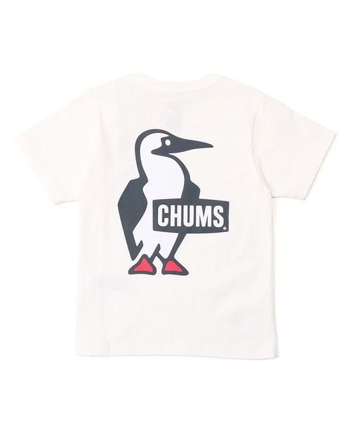 CHUMS(チャムス)/KIDS BOOBY LOGO T－SHIRT (キッズ ブービー ロゴ Tシャツ)/WHITE