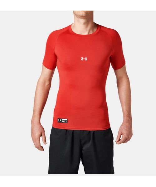 UNDER ARMOUR(アンダーアーマー)/UA HG ARMOUR COMP SS CREW PK/RED//