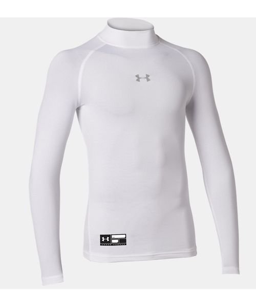 UNDER ARMOUR(アンダーアーマー)/UA HG ARMOUR LS MOCK YOUTH PK/WHITE//