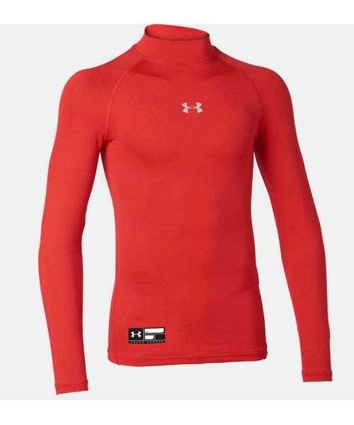 UNDER ARMOUR(アンダーアーマー)/UA HEATGEAR ARMOUR COMPRESSION LONG SLEEVE MOCK/RED//