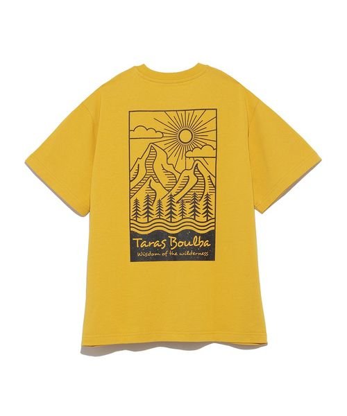 TARAS BOULBA(タラスブルバ)/ヘビーコットン プリントTシャツ（マウンテン）/マスタード