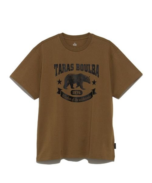 TARAS BOULBA(タラスブルバ)/ヘビーコットンプリントTシャツ（ベア）/コヨーテブラウン