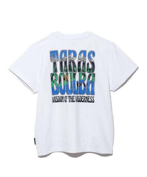 TARAS BOULBA(タラスブルバ)/ジュニア PE天竺プリントTシャツ（ロゴ背景）/ホワイト
